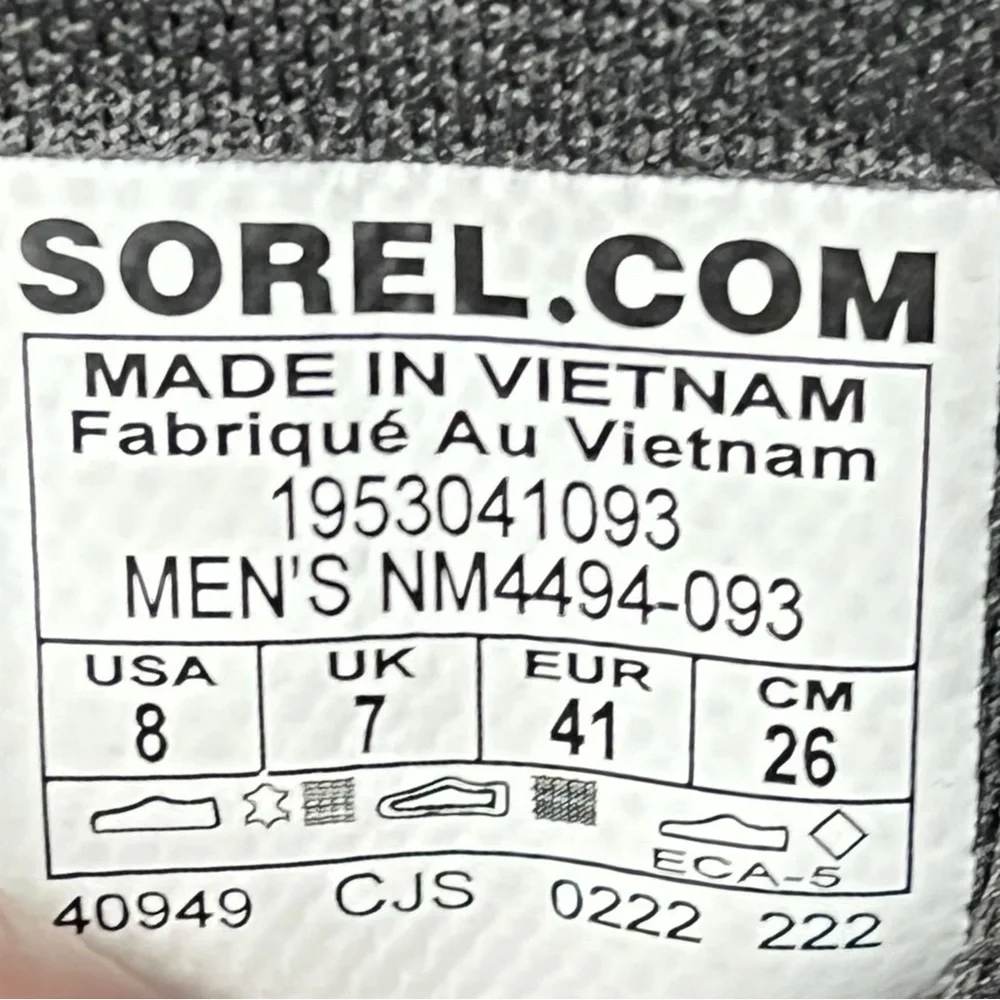 🌻NEW w.tags SOREL Caribou Gray OTM Waterproof Boots Men's Size 8